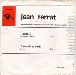 [Pochette de Cuba si (Jean FERRAT) - verso]