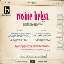 [Pochette de L’accordon des copains (Rosine HELGA) - verso]