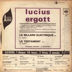 [Pochette de Le billard lectrique (Lucius ERGOTT) - verso]