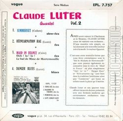 [Pochette de Maid in France - Vol.2 (Claude LUTER) - verso]