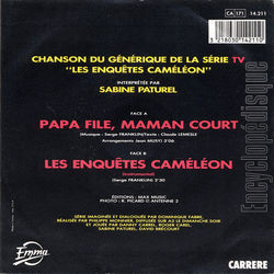 [Pochette de Les enqutes camlon (T.V. (Tlvision)) - verso]