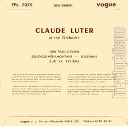 [Pochette de Josephine (Claude LUTER) - verso]