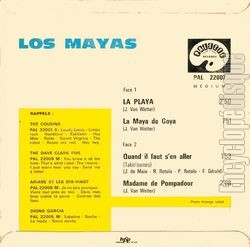 [Pochette de La playa (Los MAYAS) - verso]