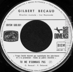 [Pochette de Monsieur Winter go home (Gilbert BCAUD) - verso]