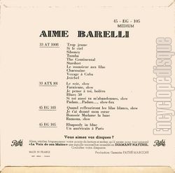 [Pochette de Joue George Gershwin (Aim BARELLI) - verso]