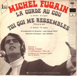 [Pochette de La corde au cou (Michel FUGAIN) - verso]