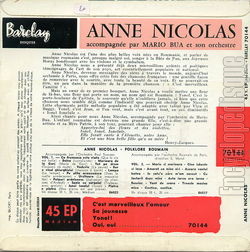 [Pochette de C’est merveilleux l’amour (Anne NICOLAS) - verso]