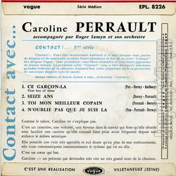 [Pochette de Ce garon-l (Caroline PERRAULT) - verso]