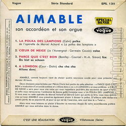 [Pochette de La polka des lampions (AIMABLE) - verso]