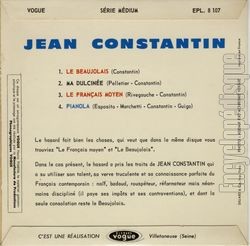 [Pochette de Le beaujolais (Jean CONSTANTIN) - verso]