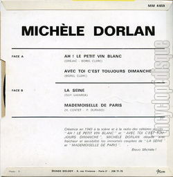 [Pochette de Ah ! Le petit vin blanc (Michle DORLAN) - verso]