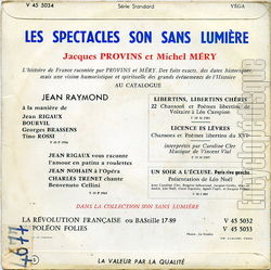 [Pochette de Les francs d’avant-guerre (Jacques PROVINS et Michel MRY) - verso]