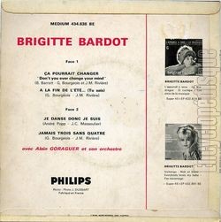 [Pochette de a pourrait changer (Brigitte BARDOT) - verso]