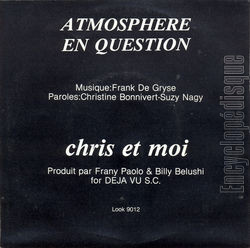 [Pochette de Atmosphre en question (CHRIS et MOI) - verso]