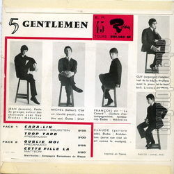 [Pochette de Cara-Lin (5 GENTLEMEN) - verso]