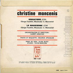 [Pochette de Sensations (Christine MONCENIS) - verso]