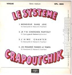 [Pochette de Monsieur sans joie (Le SYSTME CRAPOUTCHIK) - verso]