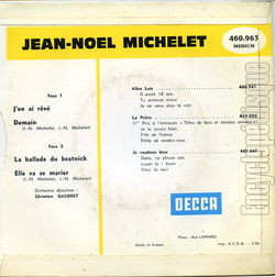 [Pochette de J’en ai rv (Jean-Nol MICHELET) - verso]