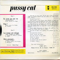 [Pochette de Ce n’est pas une vie (PUSSY CAT (Evelyne COURTOIS)) - verso]