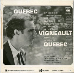 [Pochette de Mon pays (Gilles VIGNEAULT) - verso]