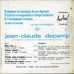 [Pochette de Mary Ann (Jean-Claude DECAMP) - verso]