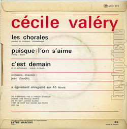 [Pochette de Les chorales (Ccile VALRY) - verso]