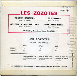 [Pochette de Tonton caramel (Les ZOZOTES) - verso]