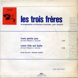 [Pochette de Trois petits pas (Les 3 FRRES) - verso]