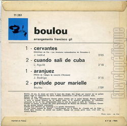 [Pochette de Cervantes (BOULOU) - verso]