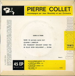 [Pochette de Mais un premier amour (Pierre COLLET) - verso]