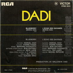 [Pochette de Blueberry (Marcel DADI) - verso]