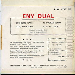 [Pochette de Sur cette plage (Eny DUAL) - verso]