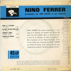 [Pochette de Viens, je t’attends (Nino FERRER) - verso]