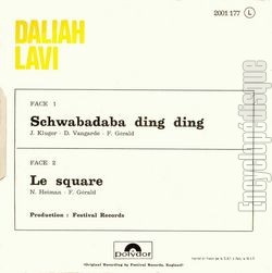 [Pochette de Daliah LAVI -  Schwabadaba ding ding  (Les FRANCOPHILES) - verso]