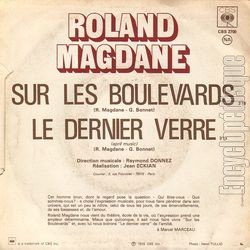 [Pochette de Sur les boulevards (Roland MAGDANE) - verso]