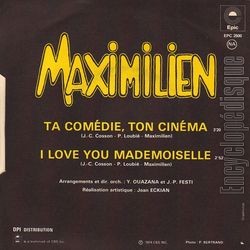 [Pochette de Ta comdie, ton cinma (MAXIMILIEN) - verso]