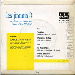 [Pochette de Taratata (Les JIMINIS 3) - verso]