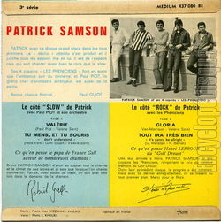 [Pochette de Valrie - 3me srie (Patrick SAMSON) - verso]