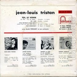 [Pochette de Toi, le venin (Jean-Louis TRISTAN) - verso]