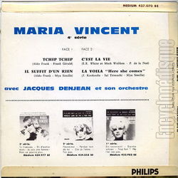 [Pochette de Tchip tchip - 4me srie (Maria VINCENT) - verso]