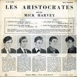 [Pochette de Citoyen de l’espace (Les ARISTOCRATES avec Mick HARVEY) - verso]