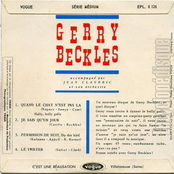 [Pochette de Quand le chat n’est pas l (Gerry BECKLES) - verso]