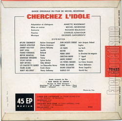 [Pochette de Cherchez l’idole (B.O.F.  Films ) - verso]