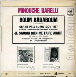 [Pochette de Boum badaboum (Minouche BARELLI) - verso]