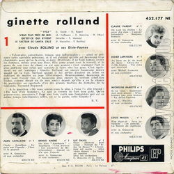 [Pochette de  1923  (Ginette ROLLAND) - verso]