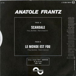 [Pochette de Scandale (ANATOLE FRANTZ) - verso]