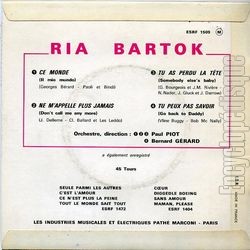 [Pochette de Ce monde (Ria BARTOK) - verso]