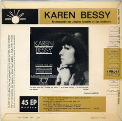 [Pochette de Qui pourra me dire pourquoi (Karen BESSY) - verso]