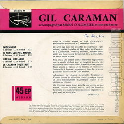 [Pochette de videmment (Gil CARAMAN) - verso]