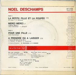 [Pochette de La petite fille et la poupe (Nol DESCHAMPS) - verso]